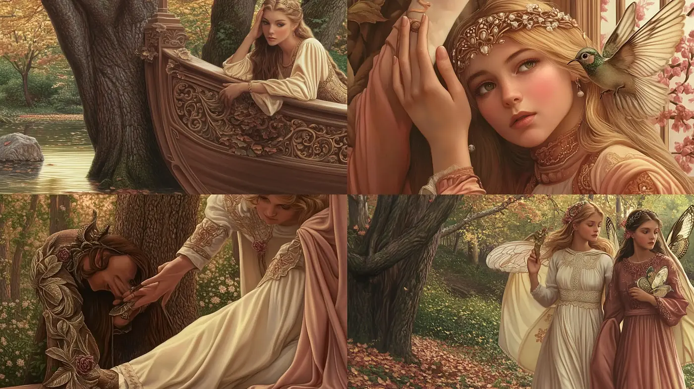 Ethereal Autumnal Fantasy: A Consistent Vision of Enchanted Forest Whimsy - Midjourney sref style