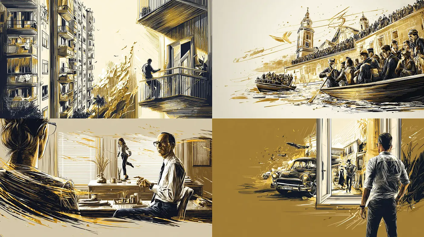 Dynamic and expressive urban narrative with a touch of nostalgia - Midjourney sref style