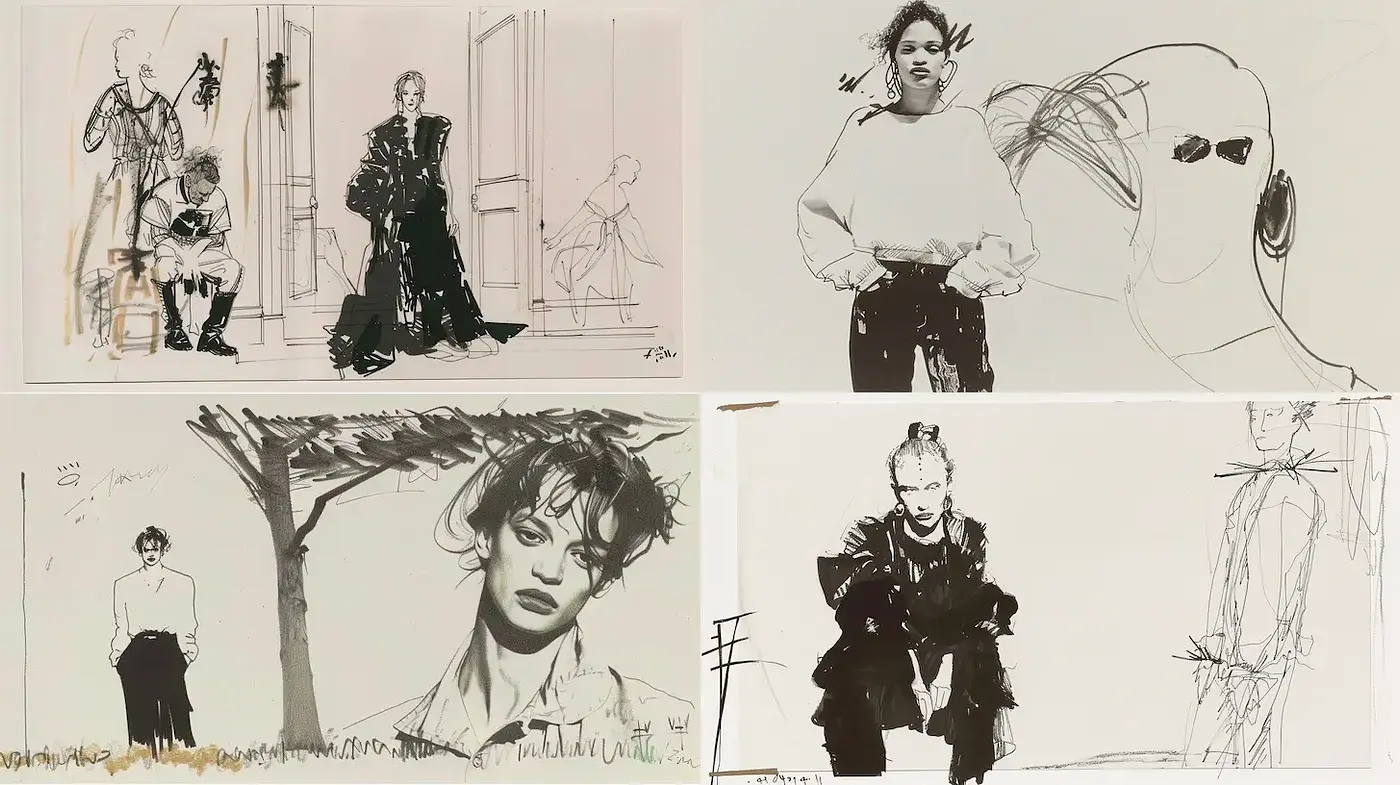 Expressive and Dramatic Artistic Illustrations with Strong Contrast - Midjourney sref style