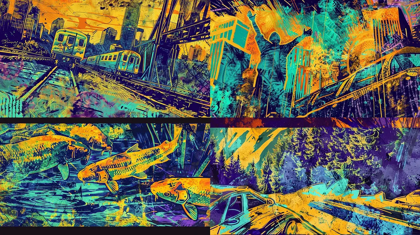 Vibrant and Dynamic Urban Expressionism - Midjourney sref style