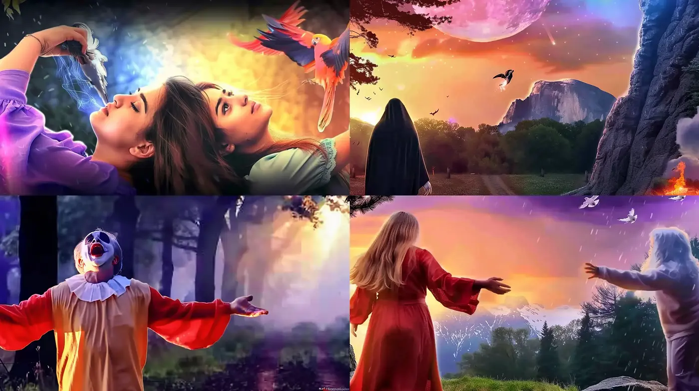 Ethereal Twilight Fantasia: A Dreamy Fusion of Surrealism and Digital Paint - Midjourney sref style
