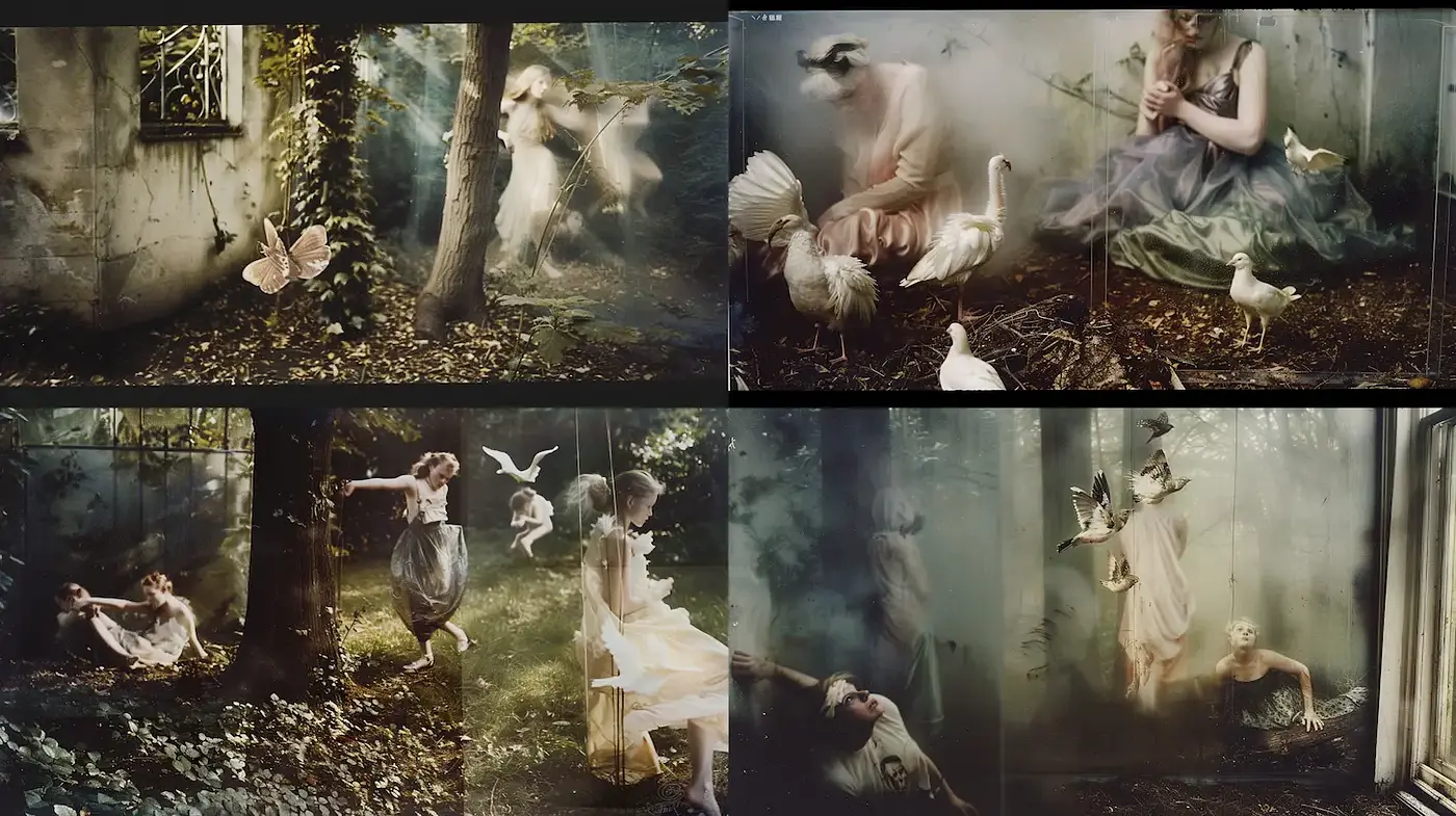 Ethereal and Dreamlike Aesthetic with Elements of Nature and Fantasy - Midjourney sref style