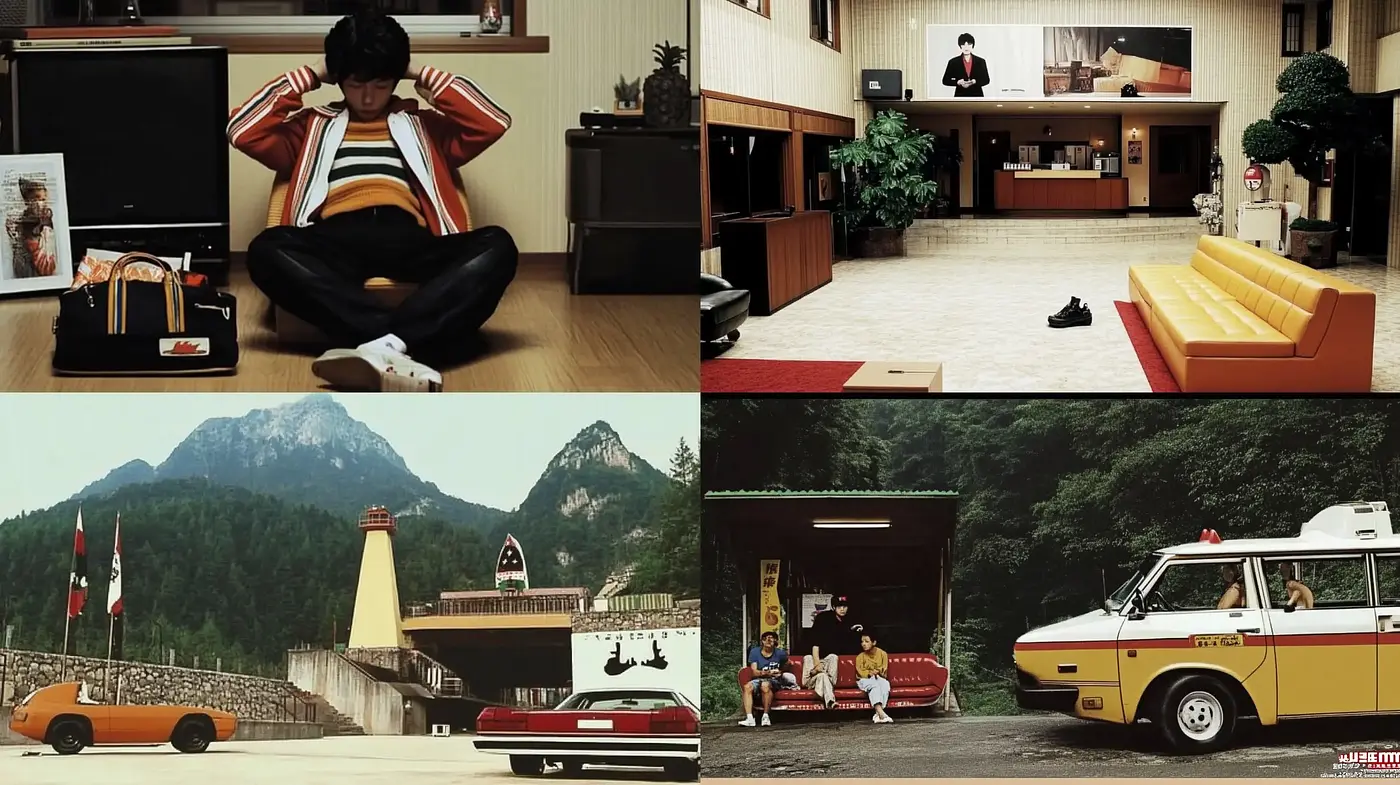 Retro Cinematic Homage with a Warm Tonal Essence - Midjourney sref style