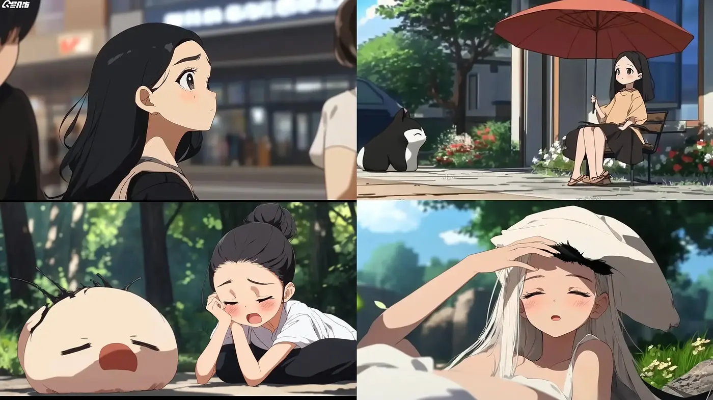 Harmonious Anime-Inspired Serene Vignettes - Midjourney sref style
