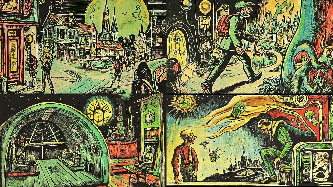 Surreal Dreamscapes with Expressionist Undertones - Midjourney sref style