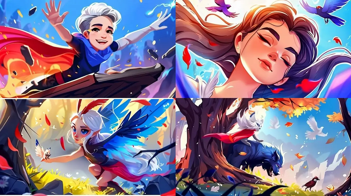 Vibrant Harmony: An Exploration of Dynamic Colors and Animated Storytelling - Midjourney sref style