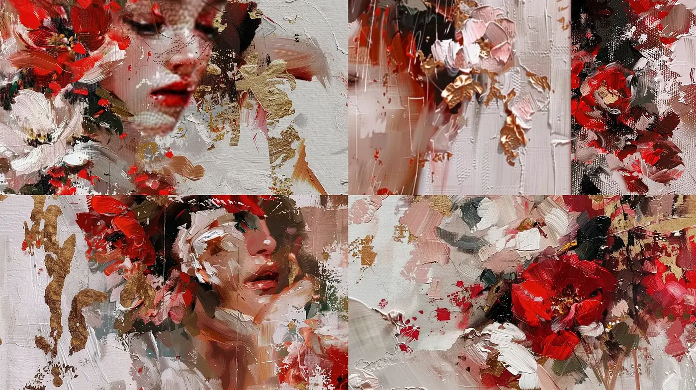 Textured Impasto Brushwork in Warm Tonal Symphony - Midjourney sref style