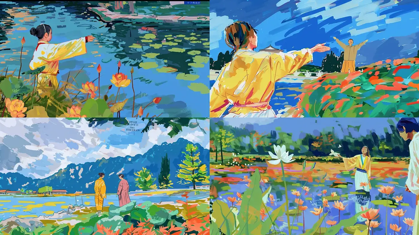 Vibrant and Expressive Nature Scenes with a Painterly Touch - Midjourney sref style