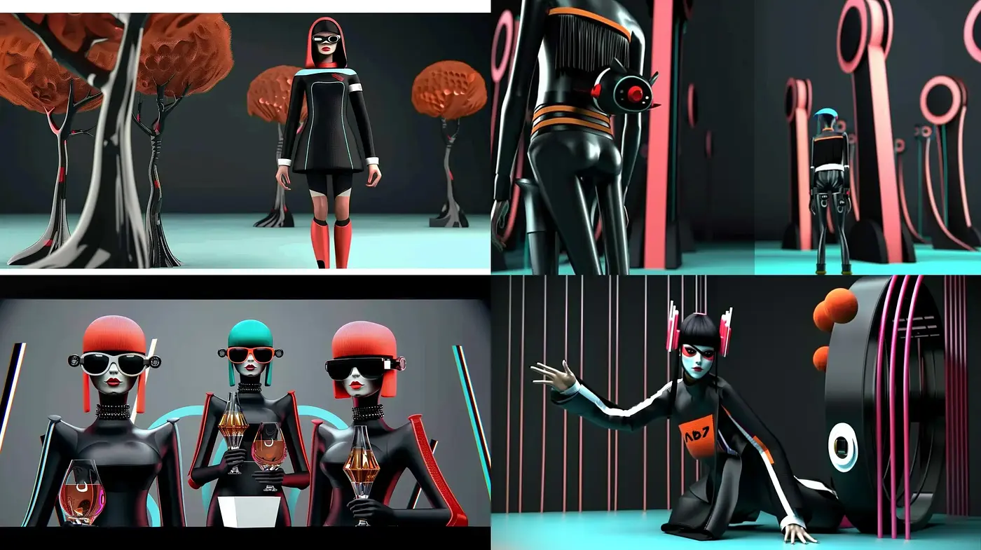 Futuristic Mod-Era Fusion with Surrealistic Overtones - Midjourney sref style