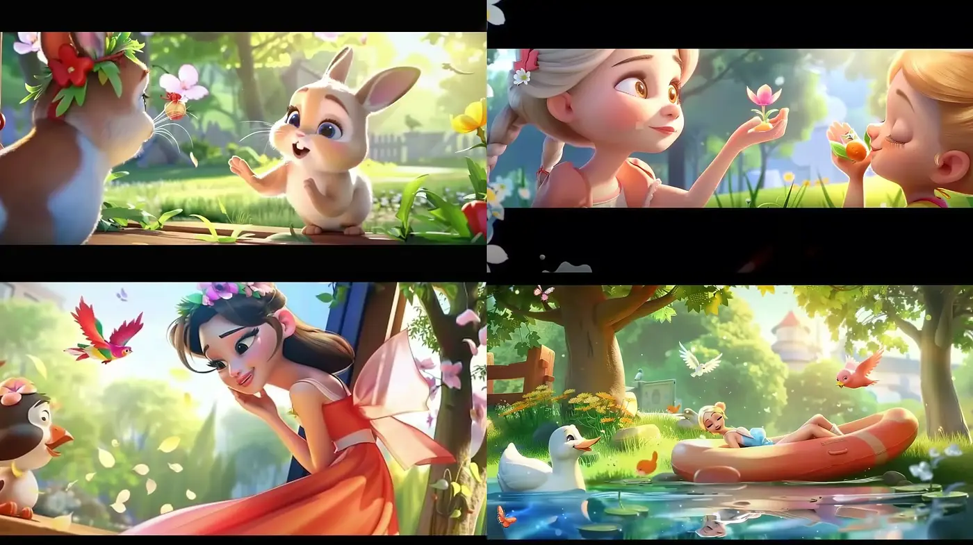 Enchanted Springtime Serenity: A Harmonious Blend of Sunlit Pastels and Idyllic Imagery - Midjourney sref style