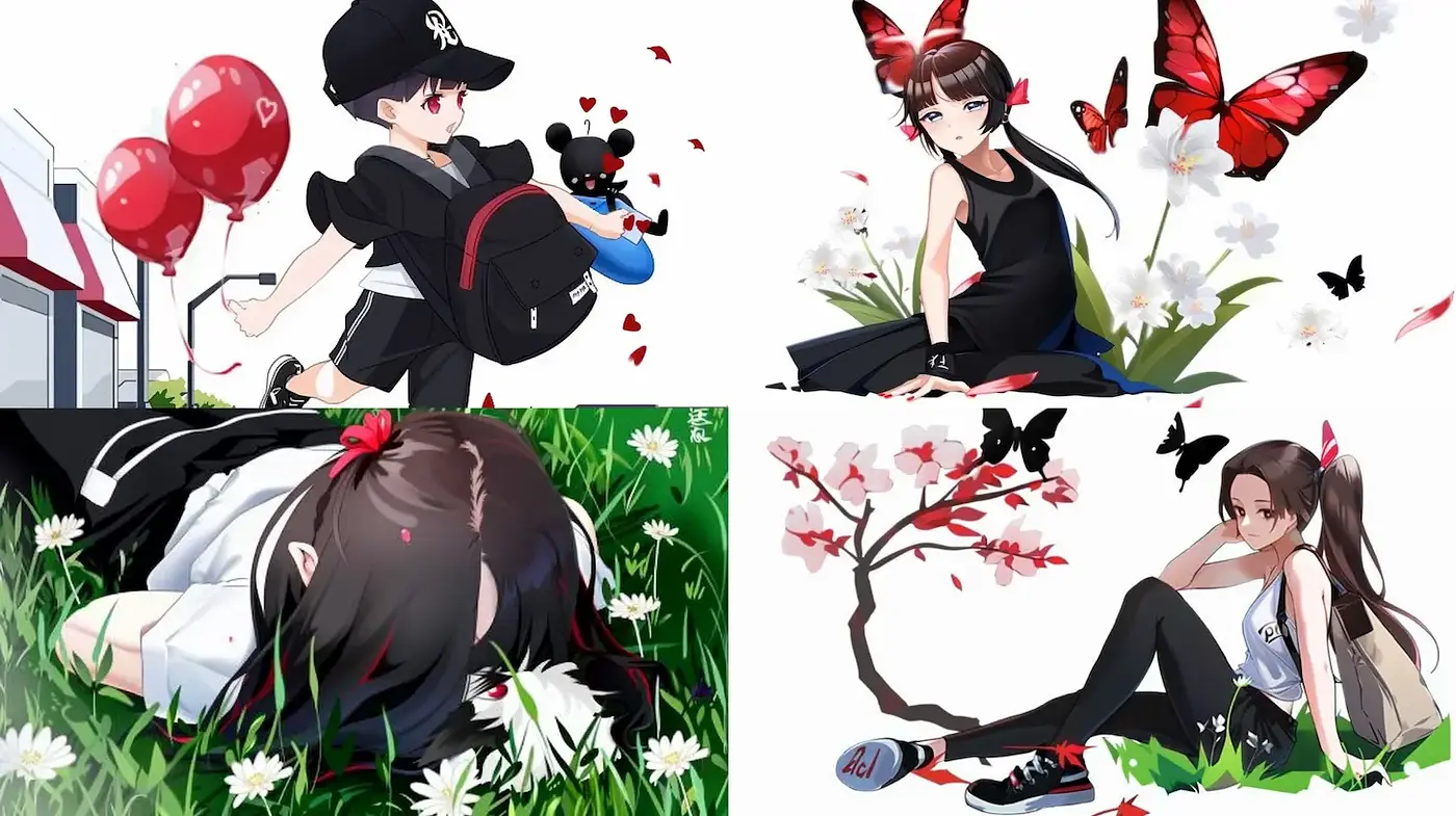 Whimsical Anime Aesthetic with Nature Influences - Midjourney sref style