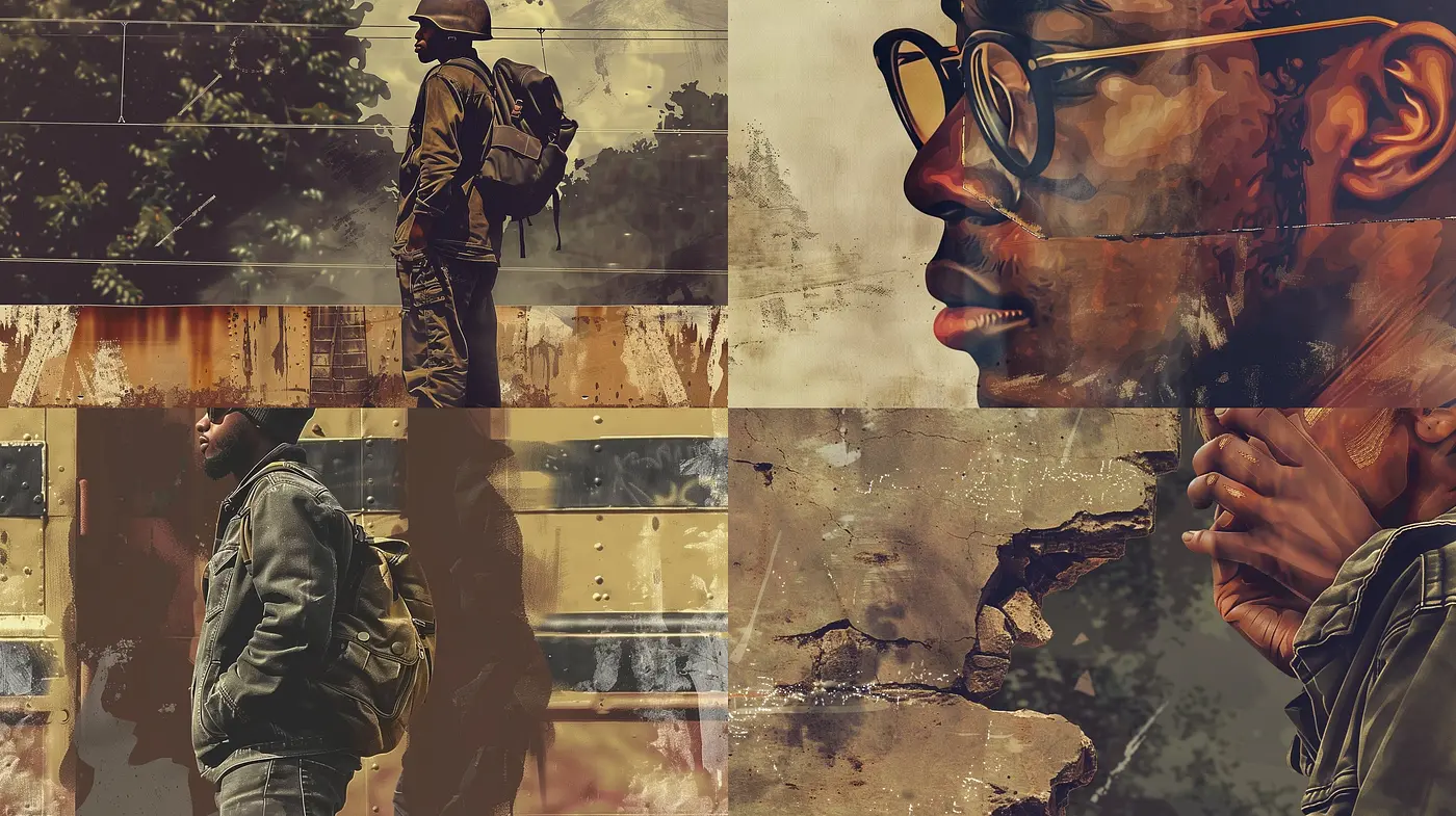Sepia-Toned Grunge: A Homage to Weathered Memories and Rough Textures - Midjourney sref style