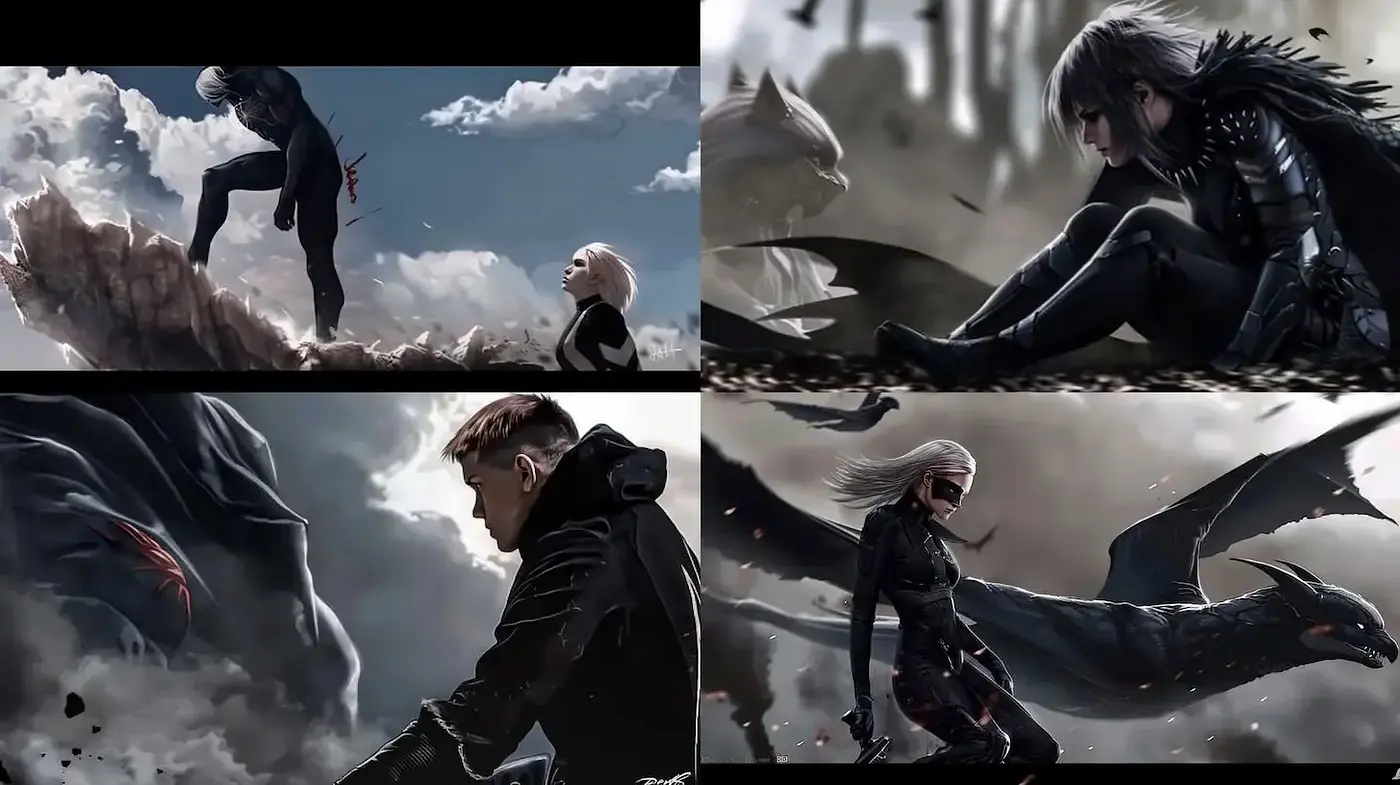 Dramatic and atmospheric visuals with a dark fantasy aesthetic - Midjourney sref style