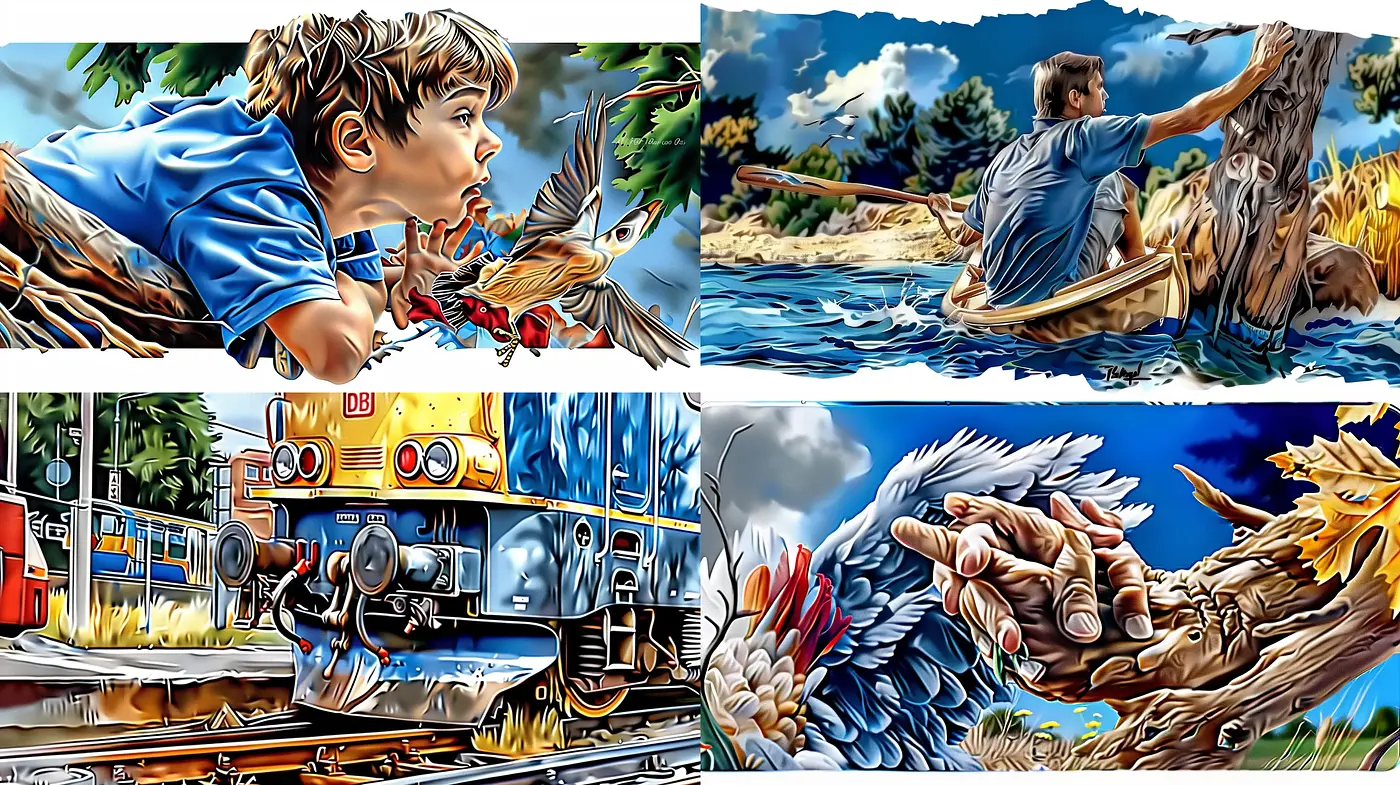 Vivid Storybook Illustration Fusion - Midjourney sref style