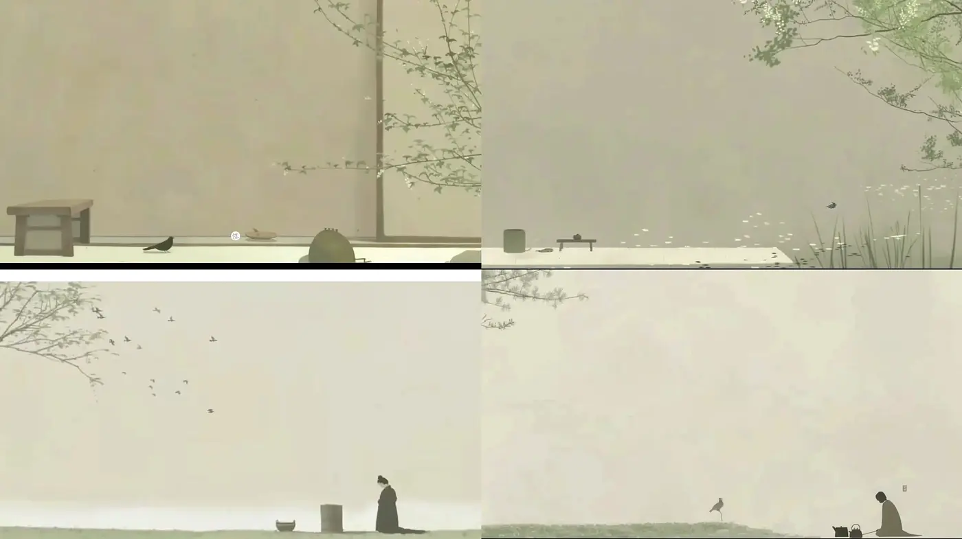 Serene Minimalism with Monochromatic Harmony - Midjourney sref style