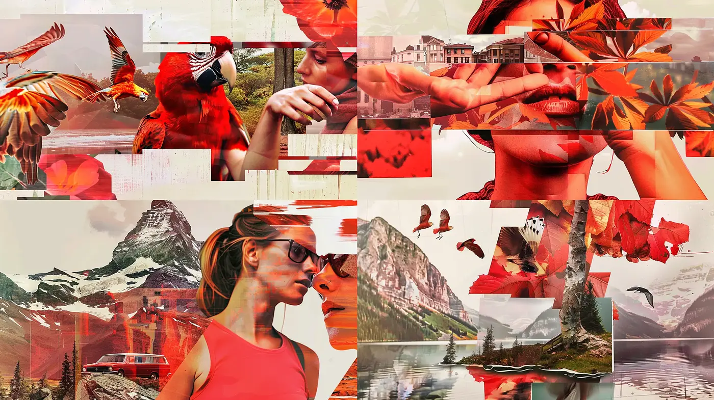 Rustic Chromatic Fusion: A Visual Journey Through Red Tints and Natural Hues - Midjourney sref style