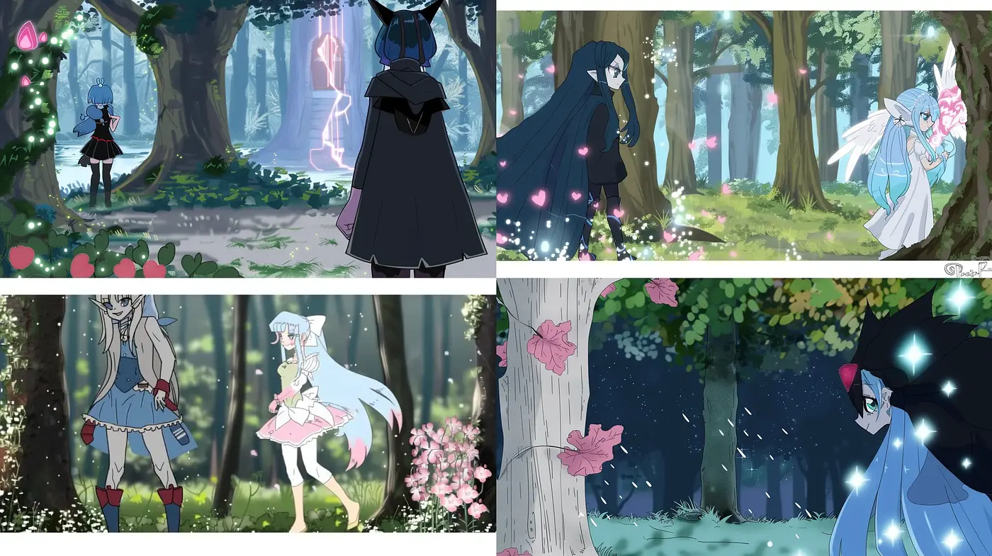 Enchanted Forest Anime Elegance - Midjourney sref style