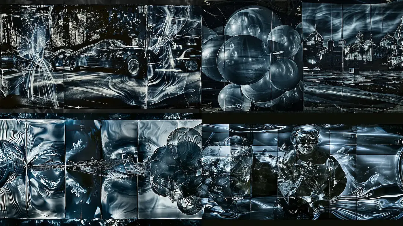 Dynamic and Ethereal Imagery with Monochromatic Depth - Midjourney sref style