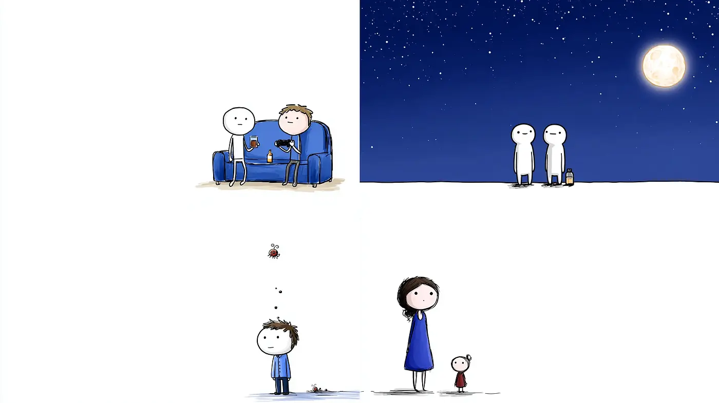 Minimalistic Illustrations with a Playful and Whimsical Aesthetic - Midjourney sref style
