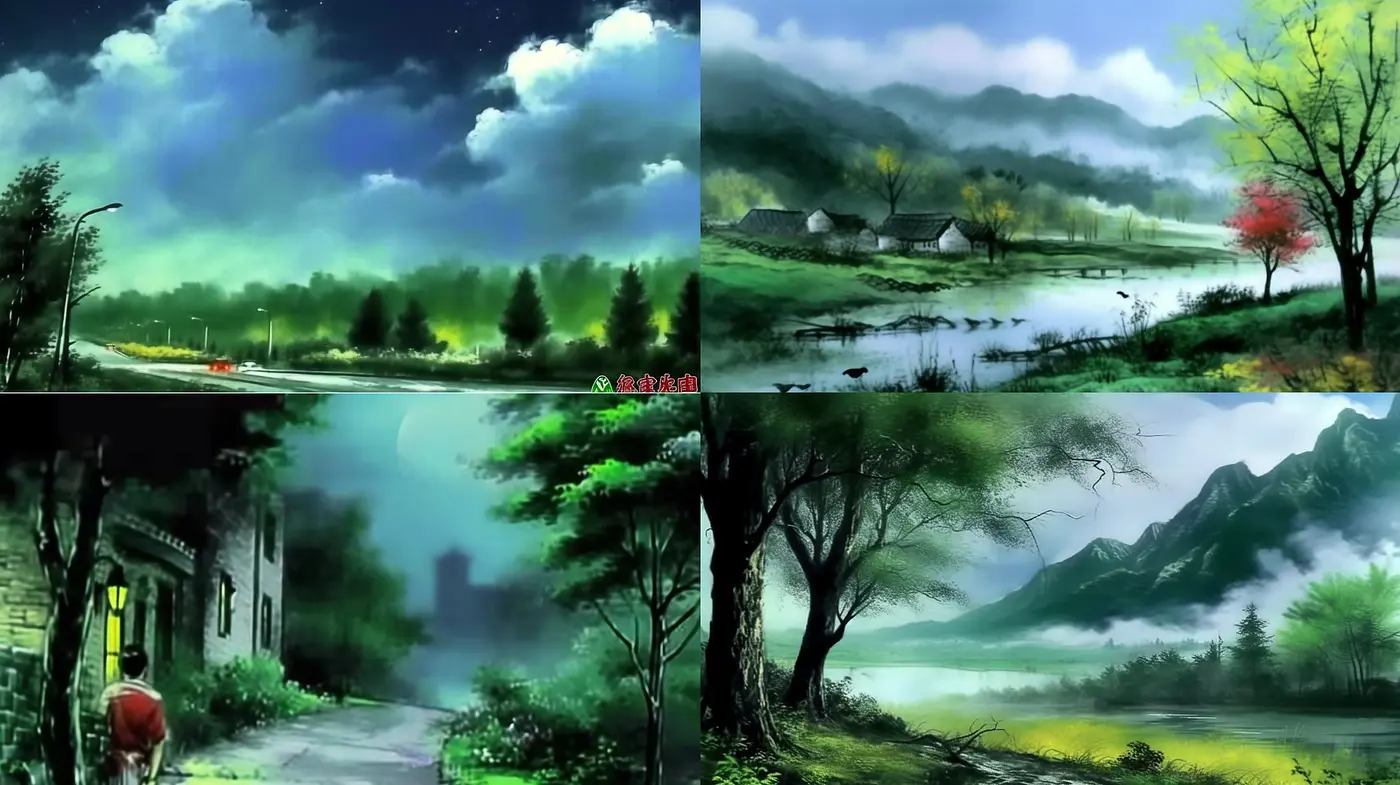 Enchanted Ethereal Landscapes in Moonlit Hues - Midjourney sref style