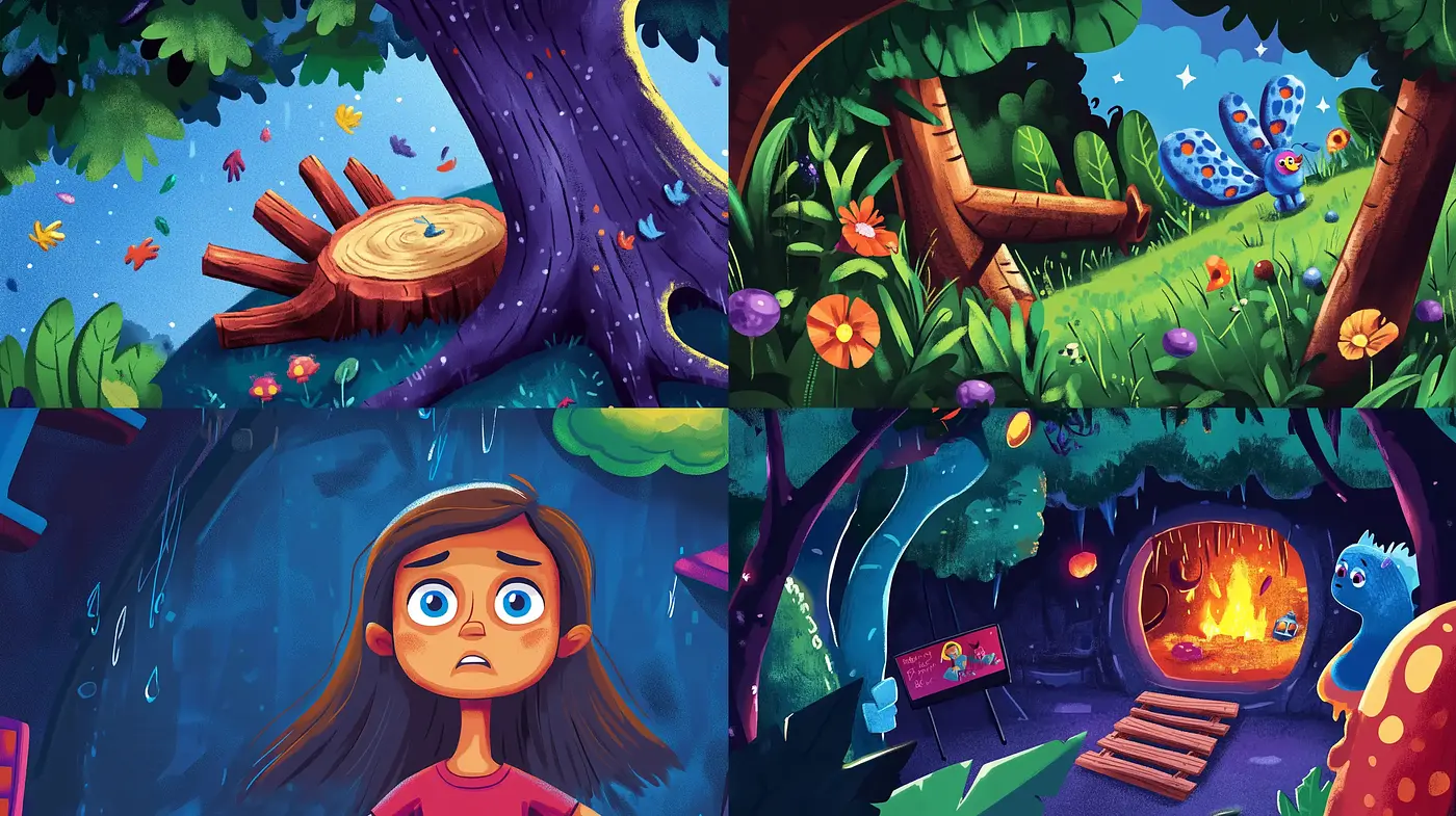 Enchanted Forest Whimsy: A Consistent Artistic Exploration in Vivid Hues - Midjourney sref style