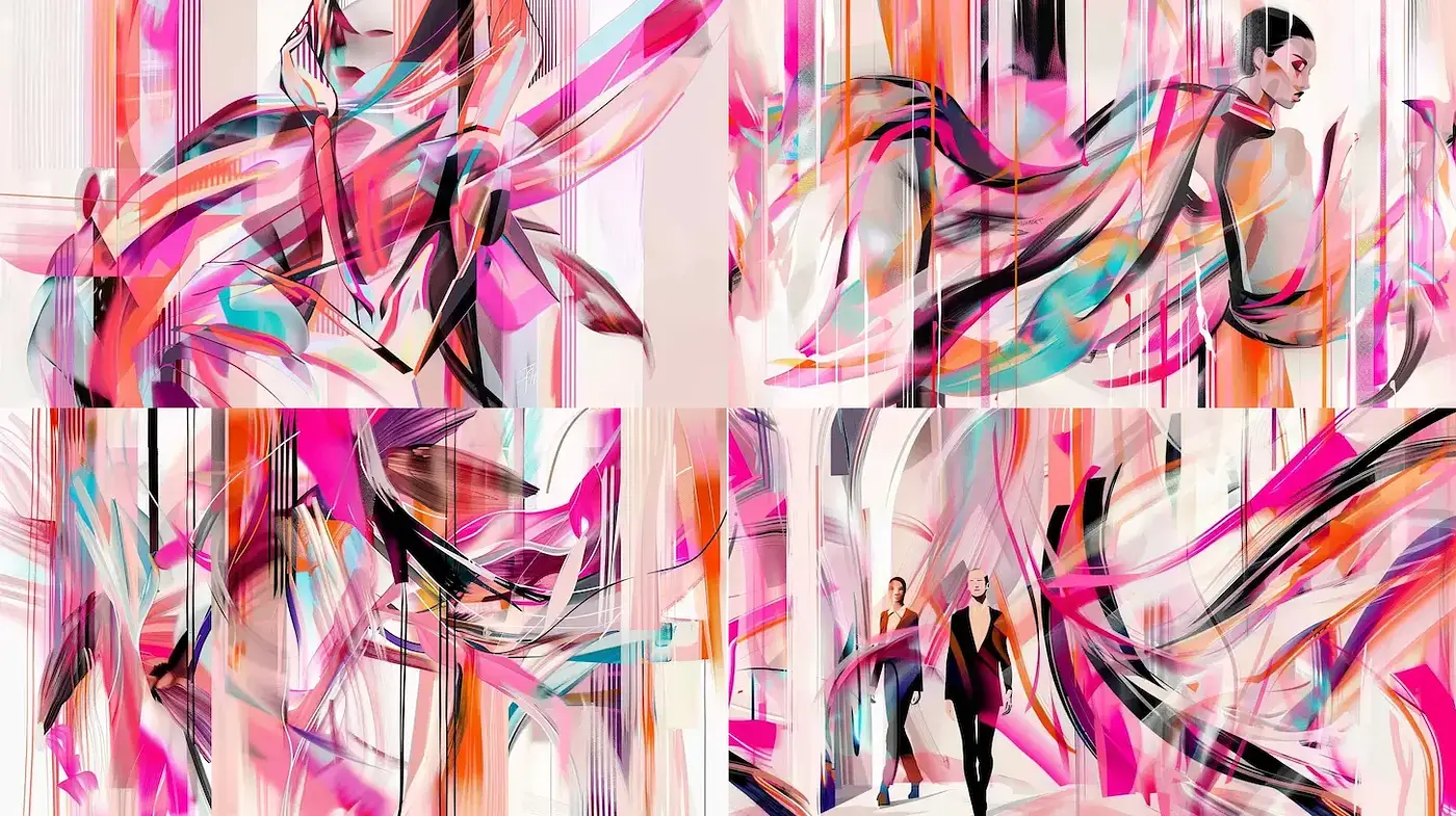 Vibrant and Fluid Expression of Movement and Emotion - Midjourney sref style