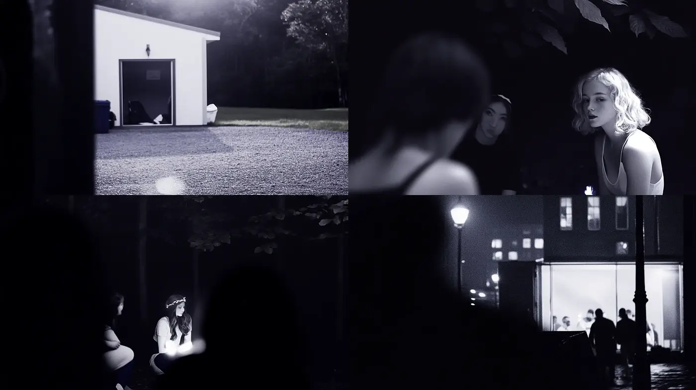 Monochromatic Cinematic Noir: An Exploration in Shade and Light Dynamics - Midjourney sref style