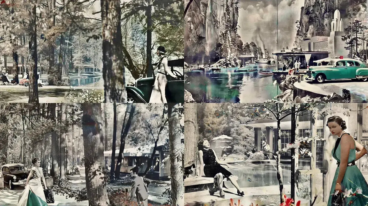 Time-Faded Elegance: A Sepia-Tinged Vintage Dreamscape - Midjourney sref style