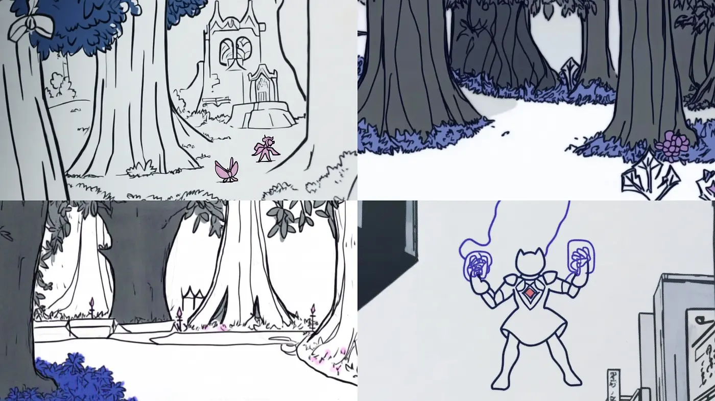 Stylized Illustrative Landscape with Mystical Elements - Midjourney sref style