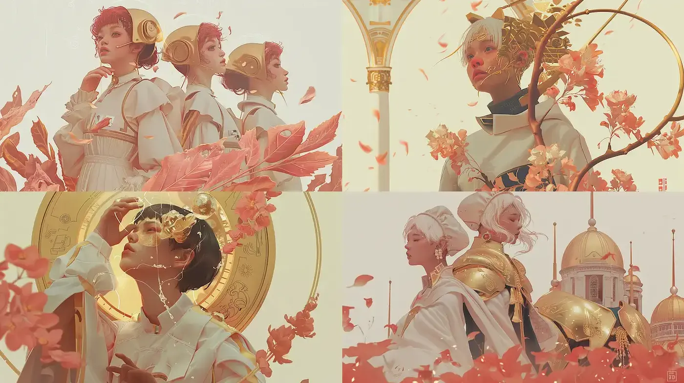 Elegant and Ethereal Aesthetic with Subtle Historical Influences - Midjourney sref style