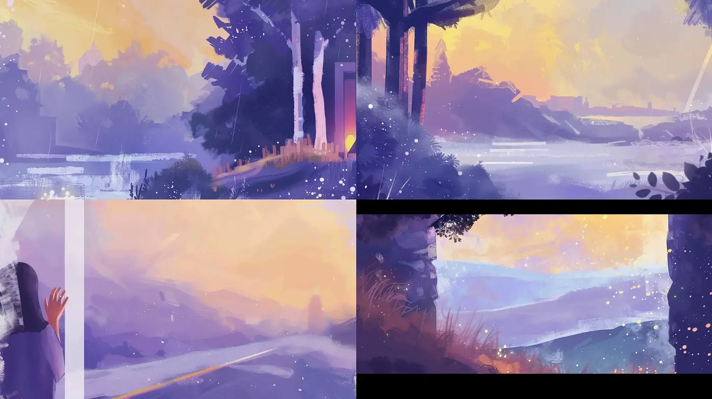 Dreamlike Pastel Landscapes with a Soft Impressionistic Touch - Midjourney sref style