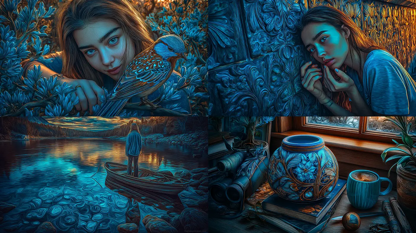 Mysterious and Intricate Surrealism with a Moody Atmosphere - Midjourney sref style