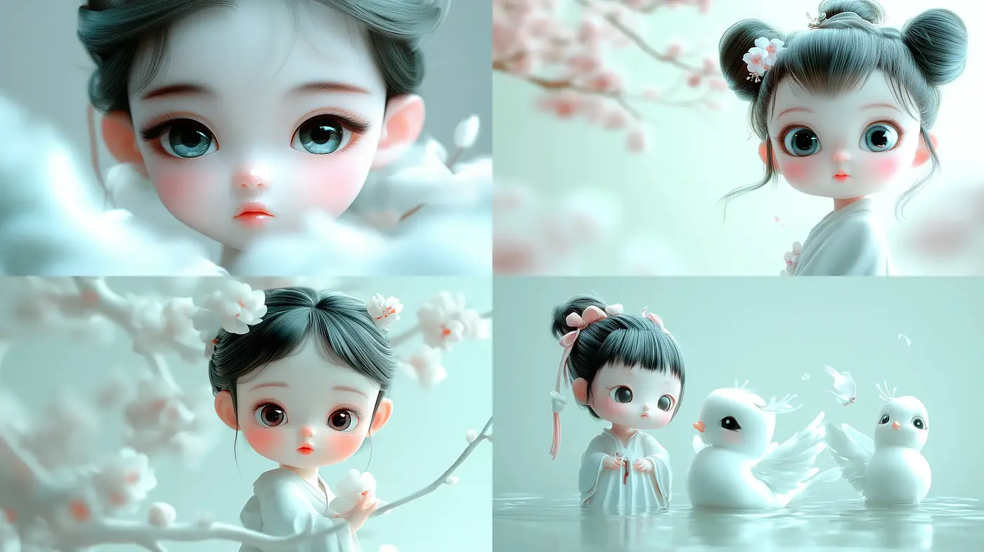 Serene Pastel Hues and Ethereal Anime Innocence - Midjourney sref style