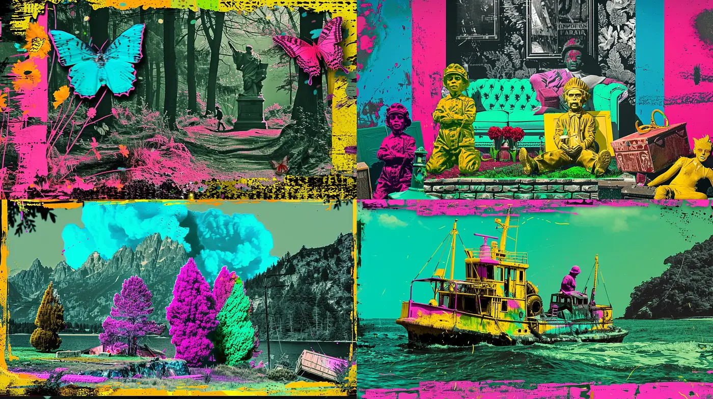 Eclectic Vibrancy: A Fusion of Psychedelic and Pop Art - Midjourney sref style