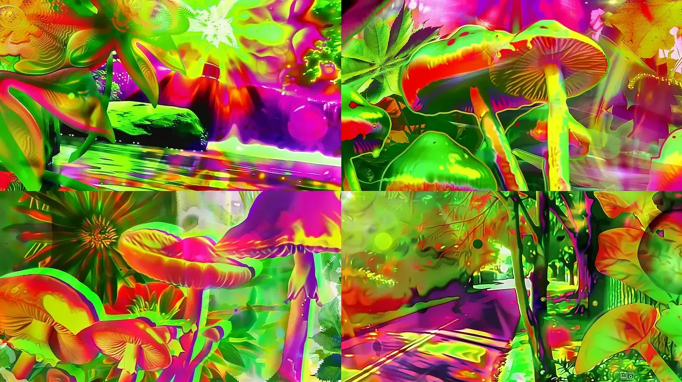 Vibrant and Surreal Botanical Imagery with a Lush Aesthetic - Midjourney sref style