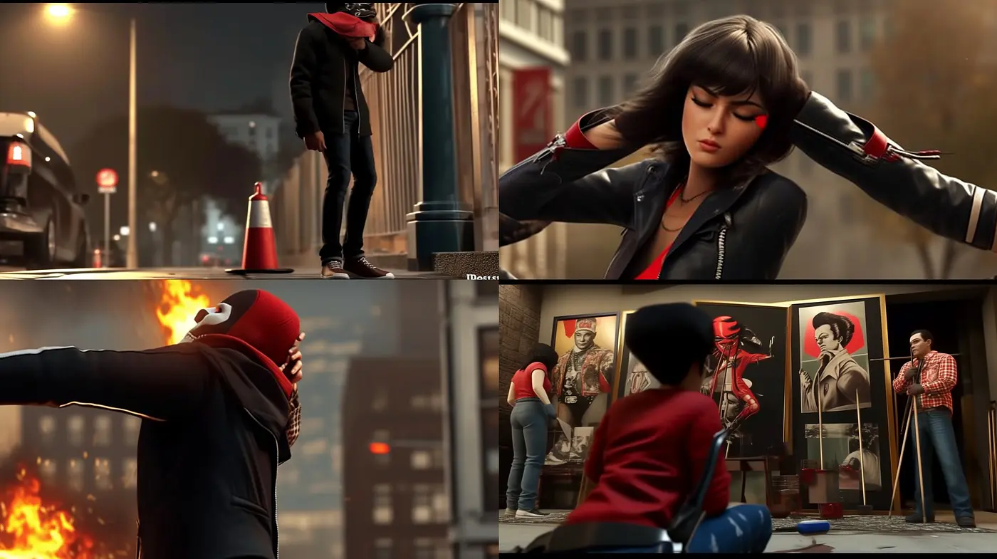 Cinematic Urban Tapestry: A Harmonious Blend of Saturated Tones and Graphic Novel Aesthetics - Midjourney sref style