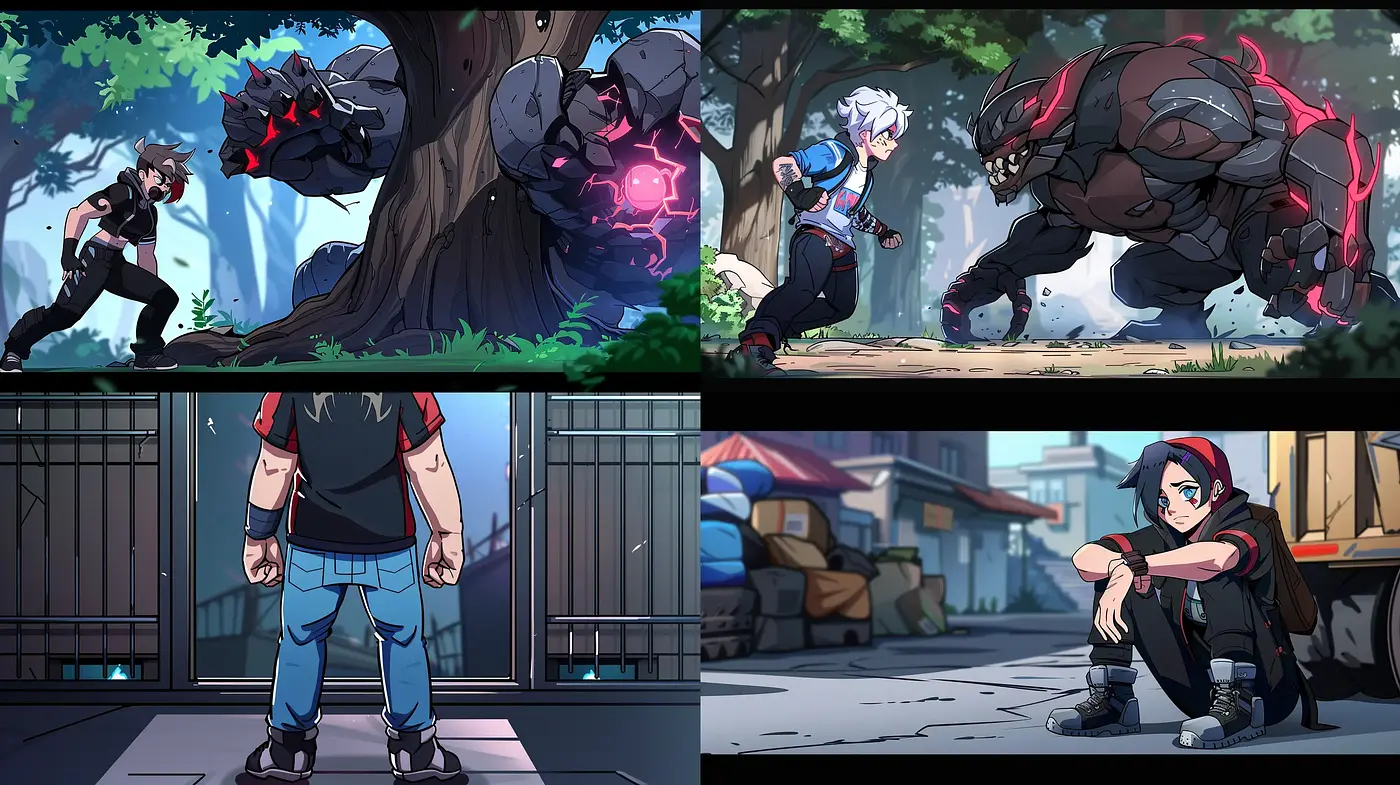 Dynamic Anime-Inspired Digital Art with Consistent Character Design - Midjourney sref style
