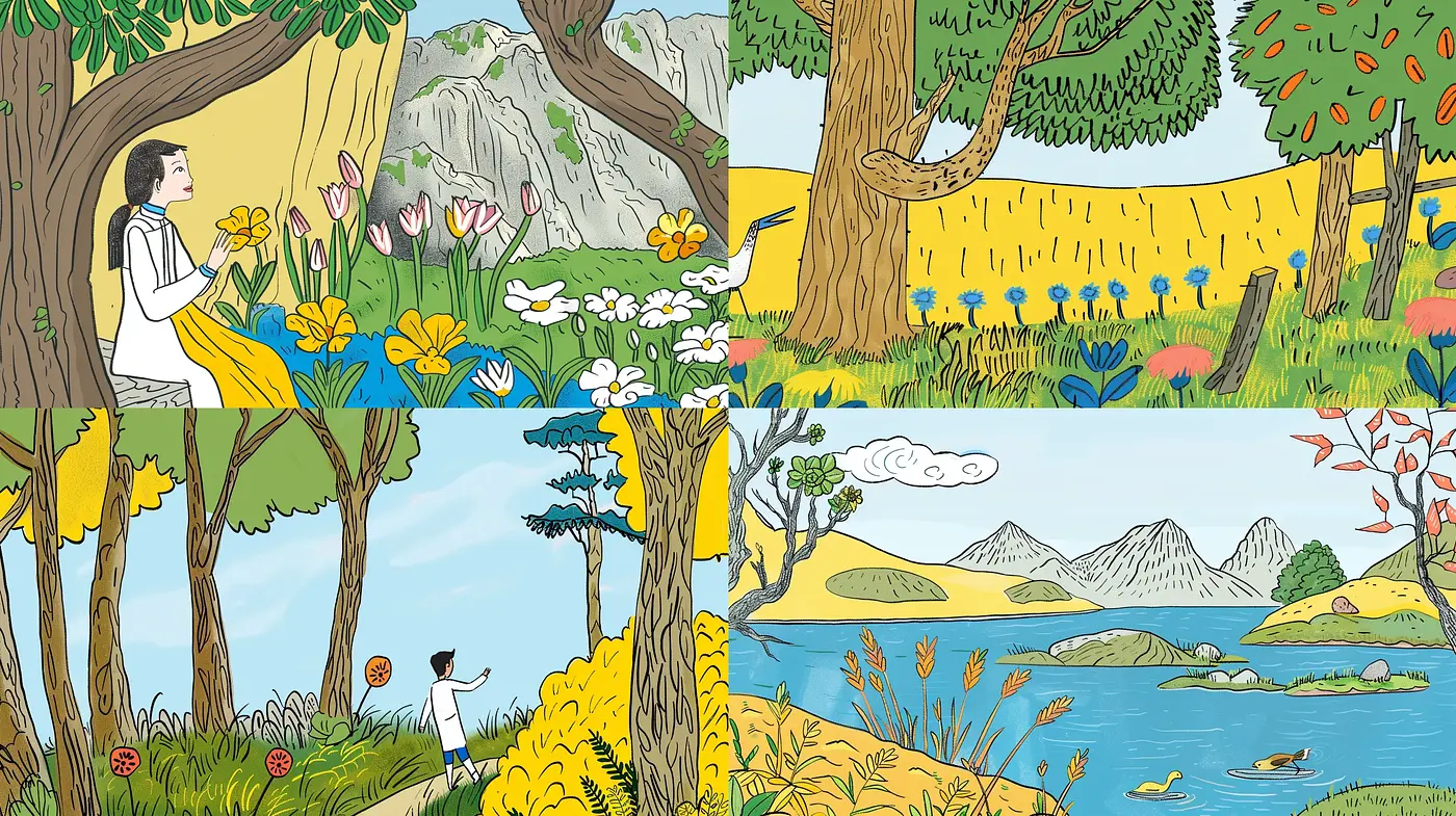 Lively Expressionist Storybook Illustrations - Midjourney sref style