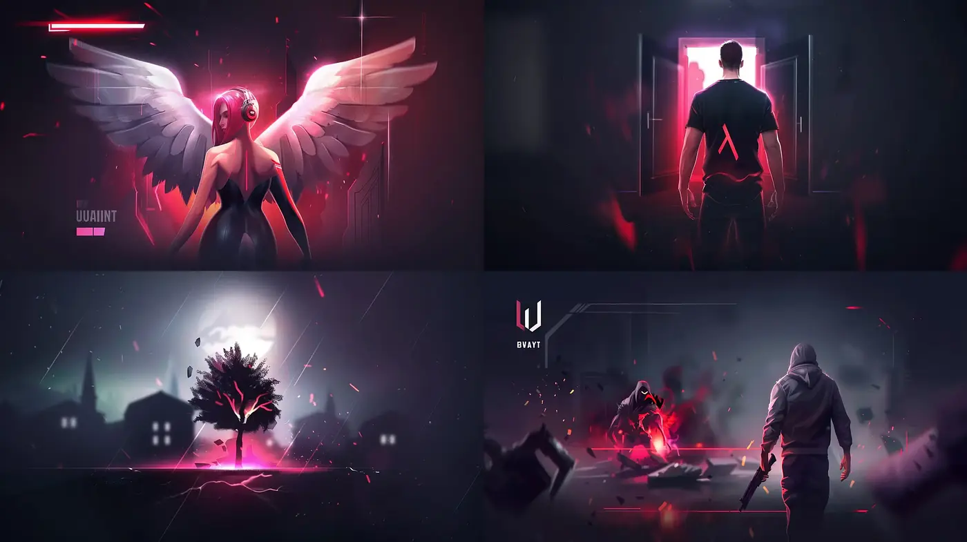 Futuristic Neon-Glow Digital Art Style with Dynamic Contrast - Midjourney sref style