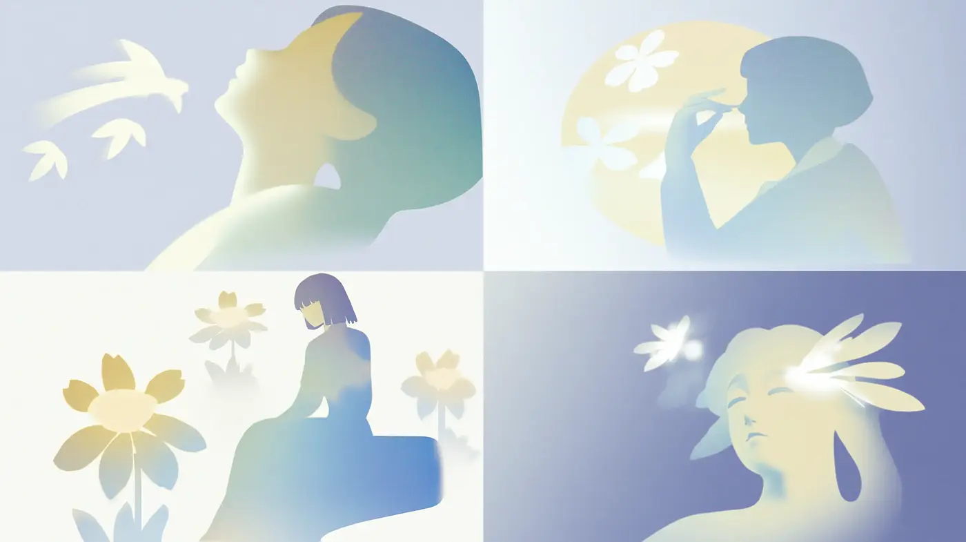 Ethereal Contemplation in Pastel Shades - Midjourney sref style