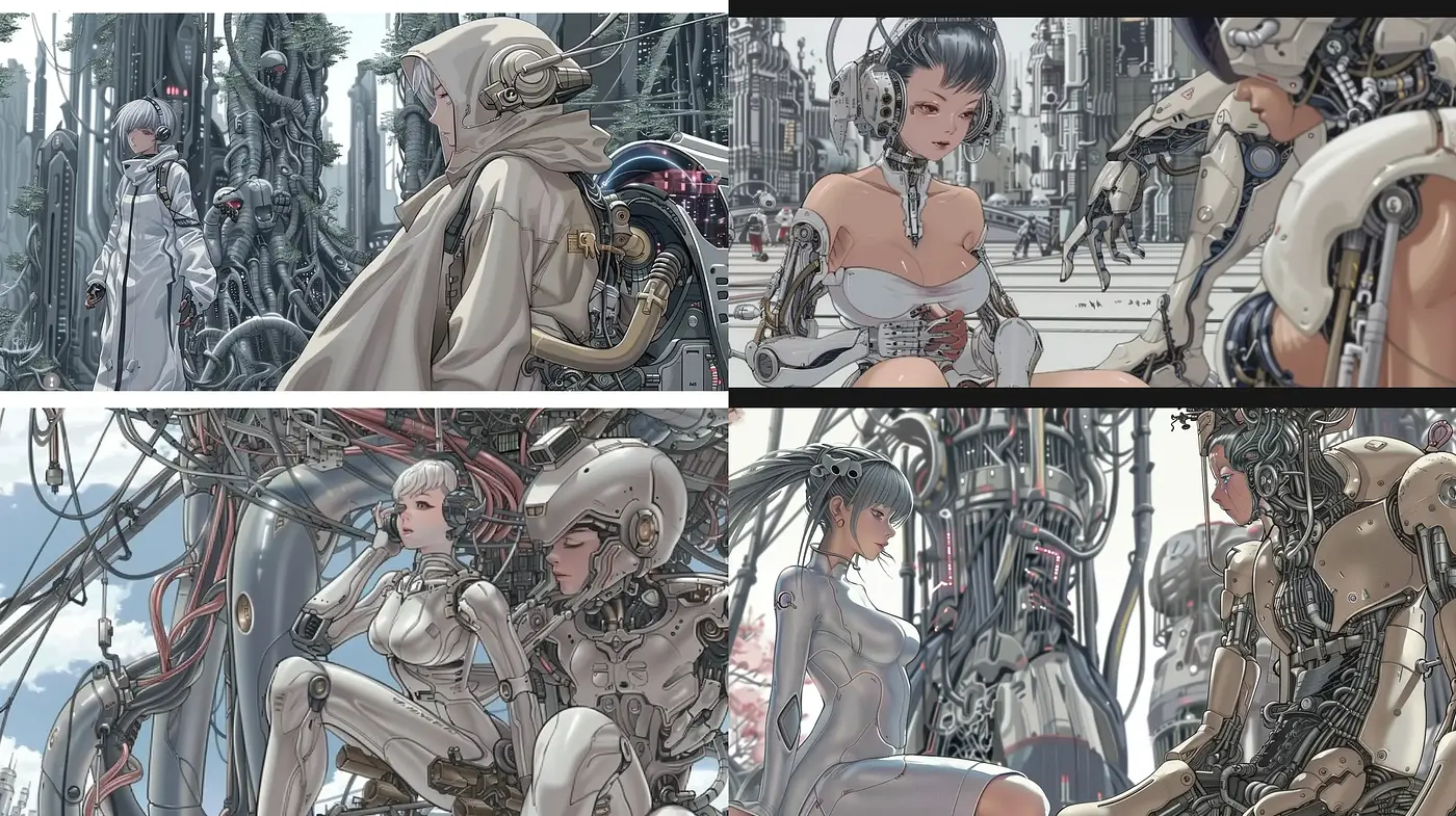 Futuristic Elegance with Neo-Traditional Textures - Midjourney sref style