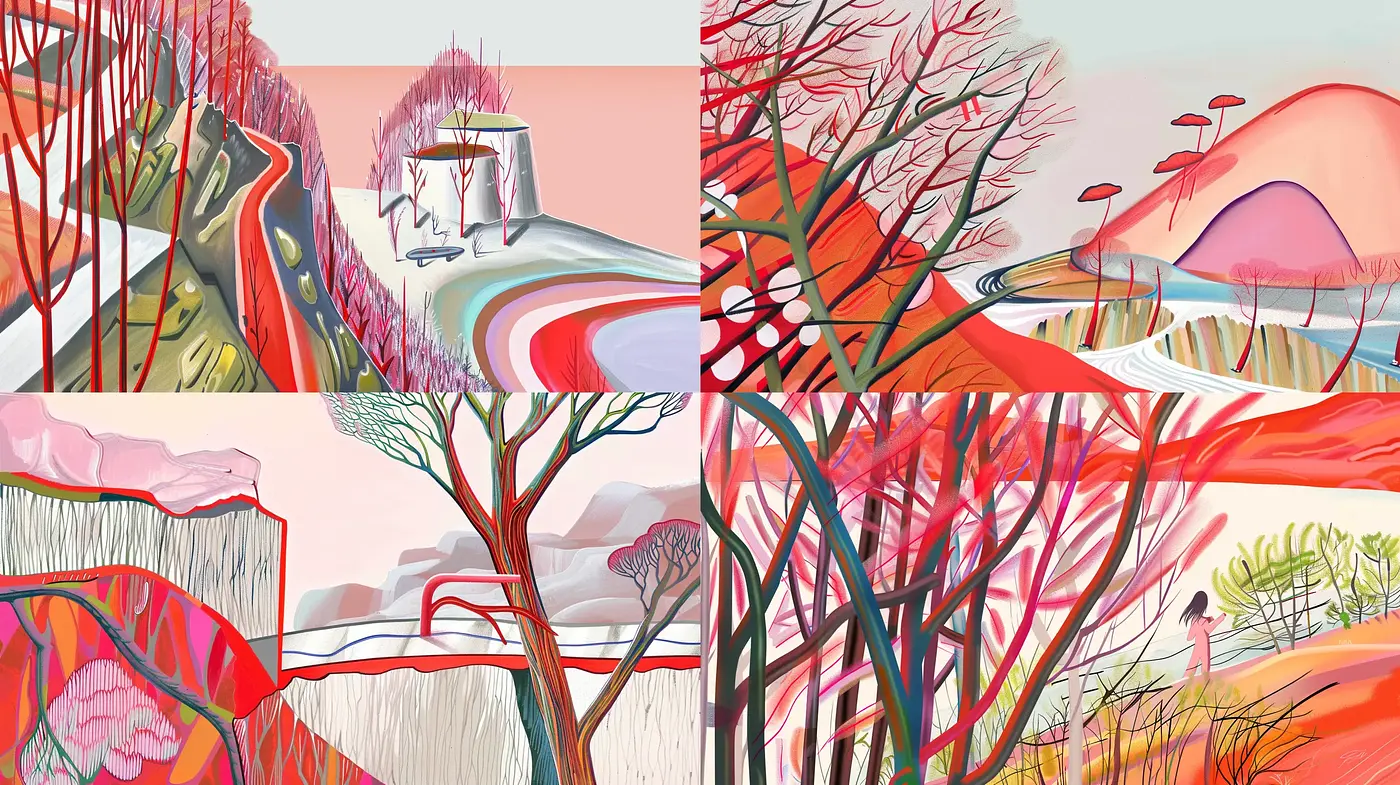 Ethereal Nature: A Serene Fusion of Organic Forms and Surrealist Textures - Midjourney sref style