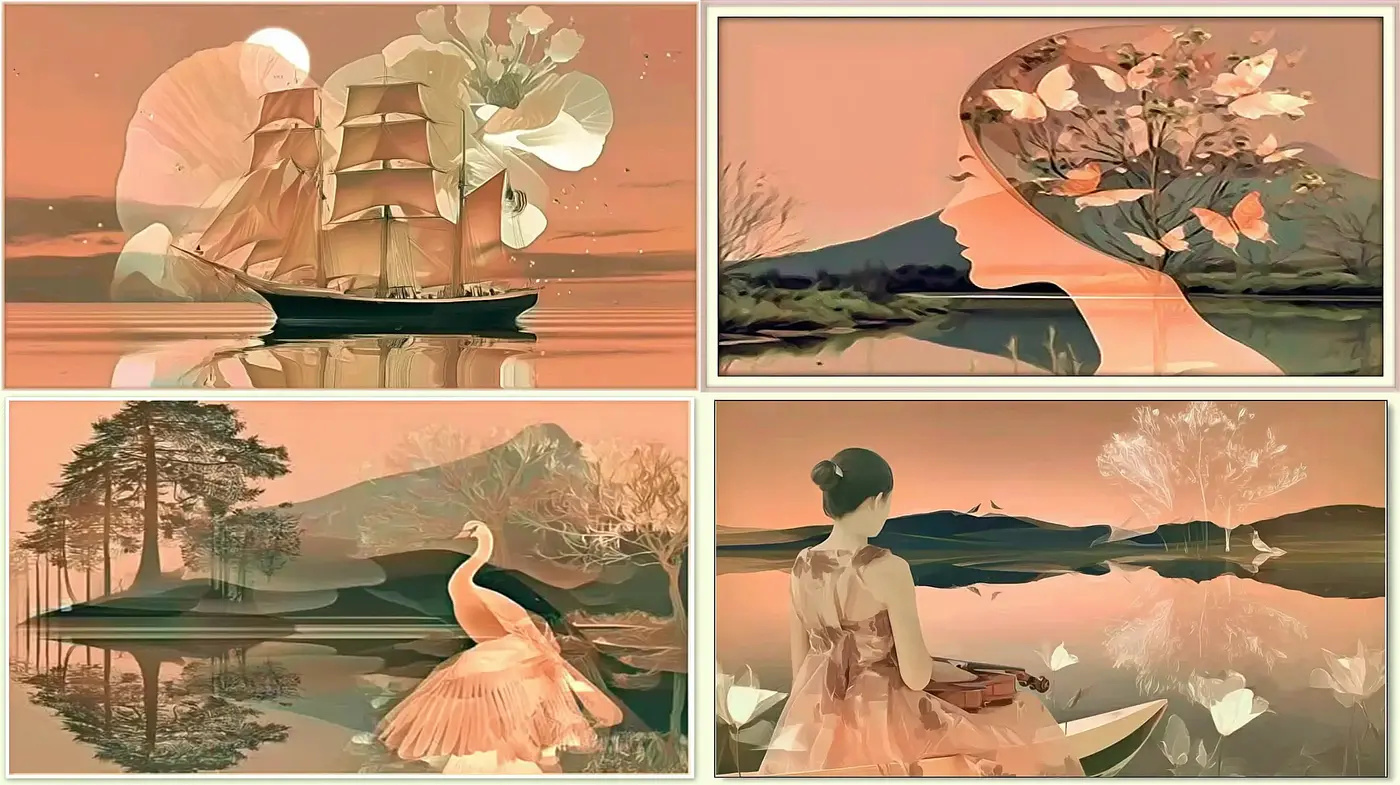 Harmonious Synthesis of Nature and Serenity in a Dreamlike Aesthetic - Midjourney sref style