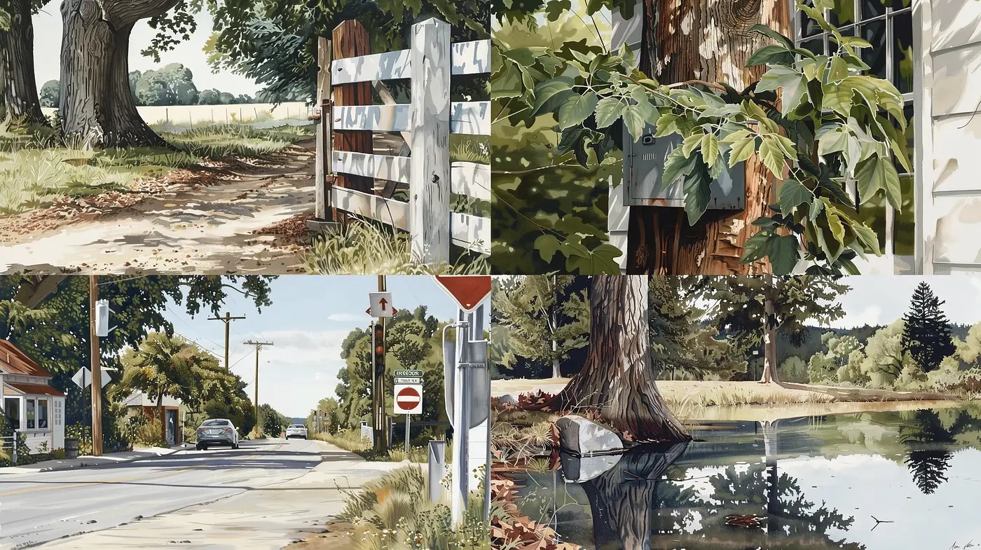 Rustic Serenity in Countryside Realism - Midjourney sref style