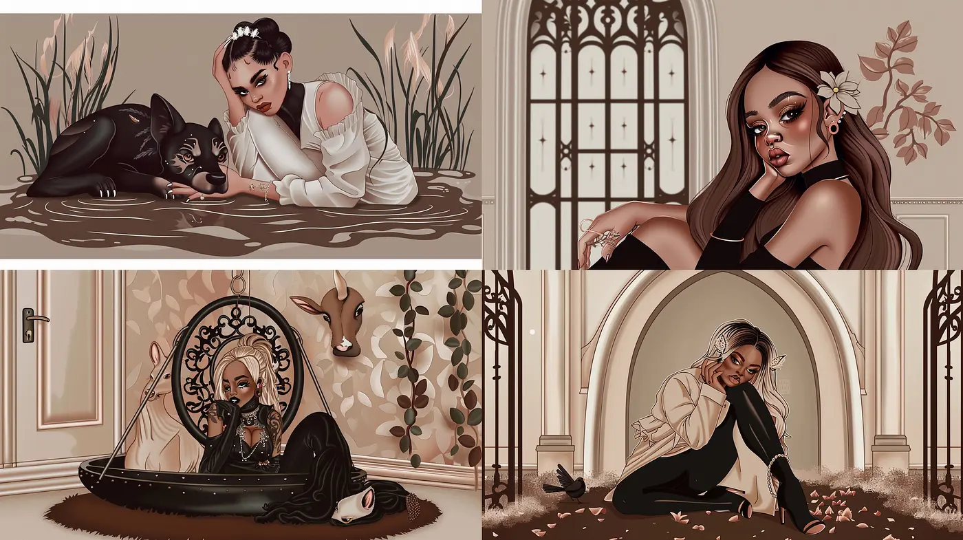 Consistent Elements of Sepia-Toned Digital Realism - Midjourney sref style