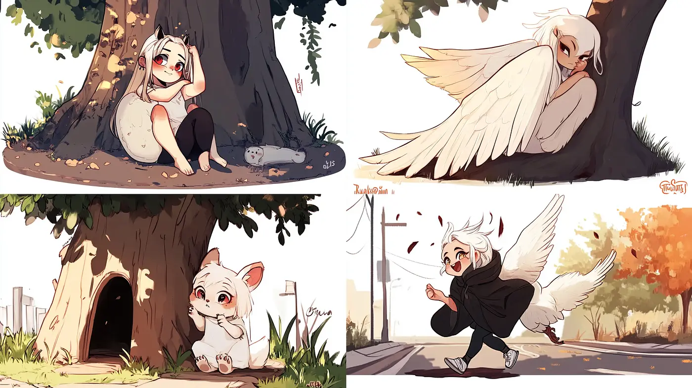 Whimsical Arbor Reverie in Autumnal Hues - Midjourney sref style