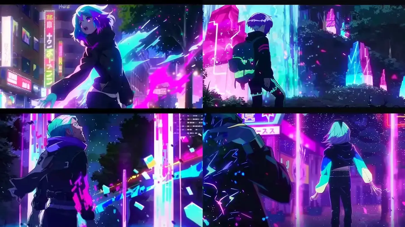 Neon-Infused Cyberpunk Dreamscape - Midjourney sref style