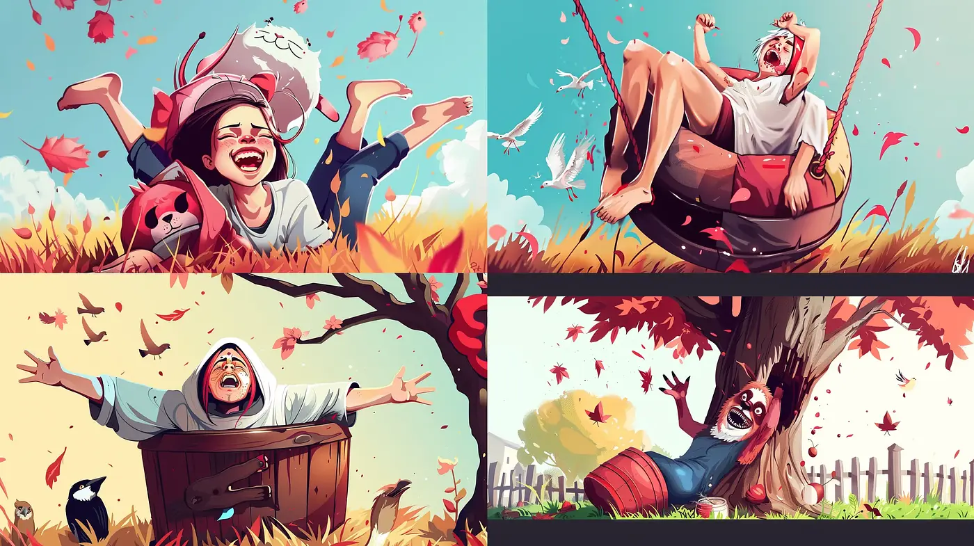 Autumnal Bliss in Dynamic Comic Book Artistry - Midjourney sref style