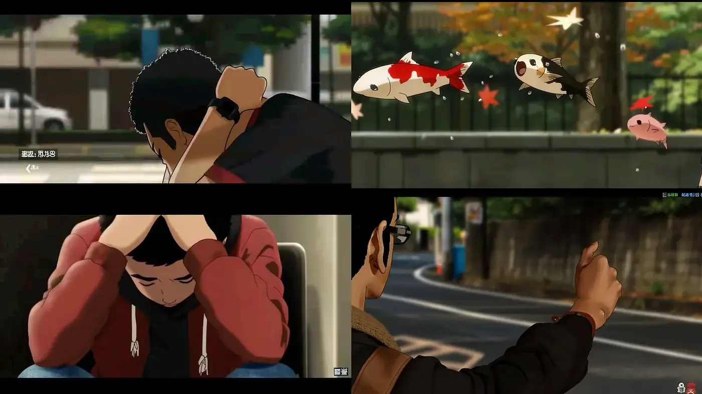 Stylized emotional narrative with a modern urban flair - Midjourney sref style