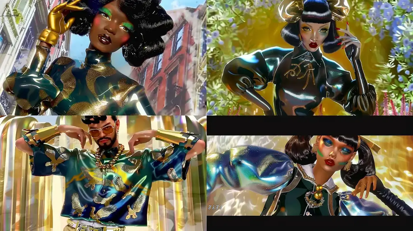 Lustrous Futurism with Baroque Elegance - Midjourney sref style